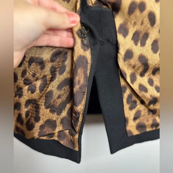 Dolce & Gabbana - Black Pencil Skirt with Leopard lining - size IT 38/ US 2 - Picture 14 of 15